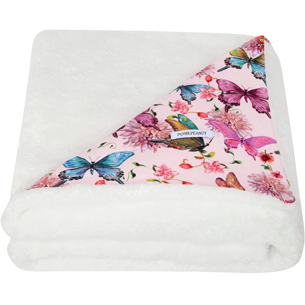 Posh Peanut Square Plush Patoo - Watercolor Butterfly
